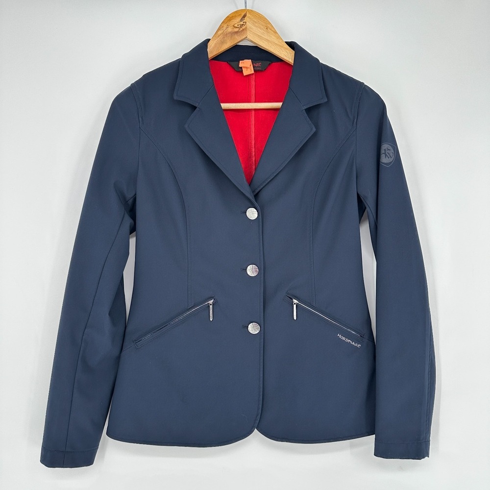 Horseware Navy Riding Small Jacket Red Lining Size 6 Equestrian Ireland